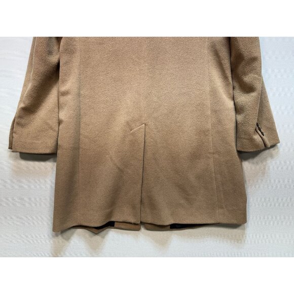 Tommy Hilfiger Men's Wool Notched Collar Overcoat Long Sleeve Size 40R Sand - Picture 10 of 11